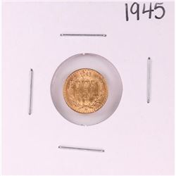 1945 Mexico Dos Peso Gold Coin