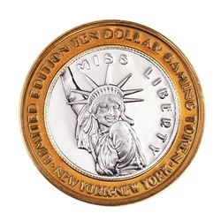 .999 Silver New York New York Casino Las Vegas $10 Limited Edition Gaming Token