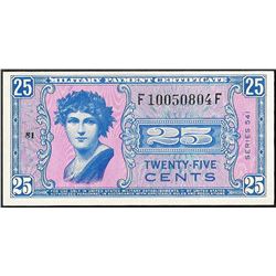 Series 541 25 cents Military Payment Certificate Note