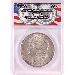 1878-S $1 Morgan Silver Dollar Coin ANACS Genuine