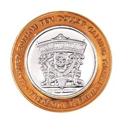 .999 Silver Treasure Island Las Vegas, Nevada $10 Casino Limited Edition Gaming Token