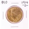 Image 1 : 1914-D $10 Indian Head Eagle Gold Coin
