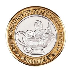 .999 Fine Silver Harrah's Casino Reno, Nevada $10 Limited Edition Gaming Token