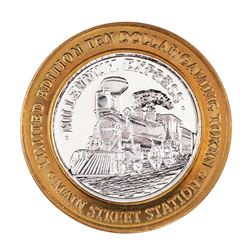 .999 Silver Main Street Station Las Vegas, NV $10 Limited Edition Casino Gaming Token