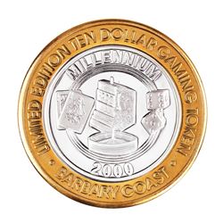 .999 Silver Barbary Coast Las Vegas, Nevada $10 Casino Limited Edition Gaming Token