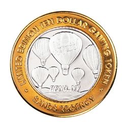 .999 Silver Sands Regency Reno, Nevada $10 Casino Limited Edition Gaming Token