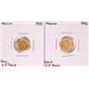 Image 1 : Lot of (2) 1945 Mexico 2.5 Pesos Gold Coins
