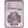 Image 1 : 1880 $1 Morgan Silver Dollar Coin NGC MS64