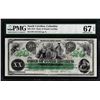 Image 1 : 1872 $20 State of South Carolina Revenue Bond Obsolete Note PMG Superb Gem Unc. 67EPQ