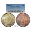 Image 1 : 1881-S $1 Morgan Silver Dollar Coin PCGS MS64 Amazing Toning