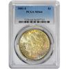 Image 2 : 1881-S $1 Morgan Silver Dollar Coin PCGS MS64 Amazing Toning