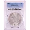Image 1 : 1887 $1 Morgan Silver Dollar Coin PCGS MS62