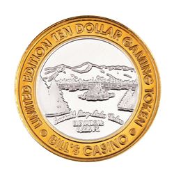 .999 Silver Bills Casino Lake Tahoe, Nevada $10 Limited Edition Gaming Token