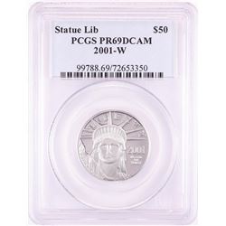 2001-W $50 Proof American Platinum Eagle Coin PCGS PR69DCAM