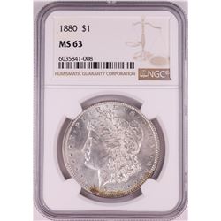1880 $1 Morgan Silver Dollar Coin NGC MS63