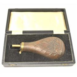 Early Reproduction Colt’s Patent flask engraved “Col. E. Fell, Ft. Sill, 1867” on reverse in prese
