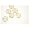 Image 3 : Small horde of 6 Morgan dollars, 1921 dated  most likely from the same roll with no mint.   Not prof