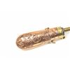 Image 2 : Mid-19th century French powder flask marked  “PQ. F. A Paris” with embossed copper body  showing sta
