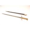 Image 1 : Model 1871 German/Prussian dress bayonet with  etched blade with the matching scabbard.   The bayone