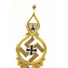 Image 2 : German Navy Veterans of Battleship Command  flag pole top mounted on stand. Knights cross  and swast
