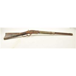 Winchester Model 1873 lever action saddle ring carbine, .44 WCF caliber, Serial #84641. The carbi