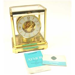 World class movement Atmos clock by Jaeger Le Coultre in near mint condition in the packing box (n