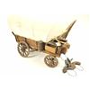 Image 7 : Completely Handmade and hand carved Conestoga  wagon by artist and not mass produced.  Estimated 50-