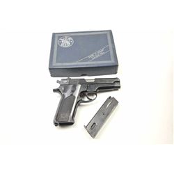 Smith & Wesson DA Model 59 semi-automatic pistol, 9mm caliber, Serial #A269302. The pistol is in