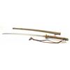 Image 1 : Japanese WWII Era “Samurai” sword in military  mounts. The handle is missing ray skin and  unravelin