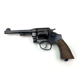 Smith & Wesson U.S. Army Model 1917 DA  revolver, .45 ACP caliber, Serial #86077.   The pistol is in