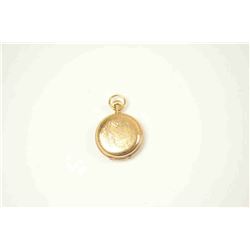 14K gold ladies hunting cased pocket watch by Elgin, #2264495. Case marked, S&K #1255. Beautiful