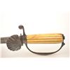 Image 8 : Revolutionary War era small hanger style  sword with iron mounts and fluted bone grip.  Shell guard.