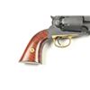 Image 8 : Pietta 1858 Remington reproduction black  powder revolver, #A19966, matte black finish  with brass t