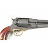 Image 9 : Pietta 1858 Remington reproduction black  powder revolver, #A19966, matte black finish  with brass t