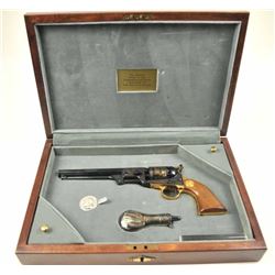 The official Grant and Lee commemorative Navy revolver with gold decorations and presentation disp