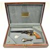 Image 1 : The official Grant and Lee commemorative Navy  revolver with gold decorations and  presentation disp