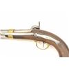 Image 10 : French percussion naval pistol dated 1839  with Tulle Arsenal marked lock with attached  ramrod, bra