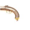 Image 9 : French percussion naval pistol dated 1839  with Tulle Arsenal marked lock with attached  ramrod, bra