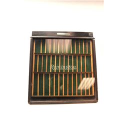 Original Remington Cutlery Display Case with bullet logo at top. Wood separators replaced, good ov