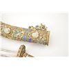 Image 4 : A beautiful Chinese Qing Dynasty Jade, Coral,  Turquoise and enamel mounted silver gilt  dagger. Mea