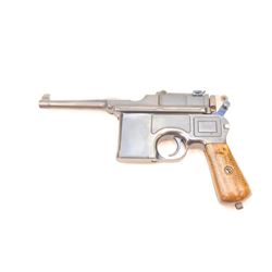 Mauser 1896 semi-automatic pistol, .30 Mauser caliber, Serial #519525. The pistol is in nearly ex