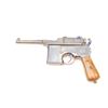 Image 1 : Mauser 1896 semi-automatic pistol, .30 Mauser  caliber, Serial #519525.  The pistol is in  nearly ex