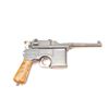 Image 2 : Mauser 1896 semi-automatic pistol, .30 Mauser  caliber, Serial #519525.  The pistol is in  nearly ex