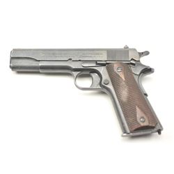 Colt Model of 1911 U.S. Army semi-automatic pistol, .45 ACP caliber, Serial #203446. The pistol i