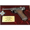Image 1 : DWM P-08 1920 Luger semi-automatic pistol in  wooden display case, 9mm caliber, Serial  #72269.  The