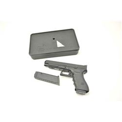 Glock Model 34 semi-automatic pistol, 9mm caliber, Serial #DZF207US. The pistol is as new in the