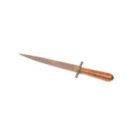 Rare and original confederate ‘Arkansas toothpick” type bowie knife measuring 15 ½” inches overall