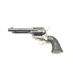 Colt SAA 2nd Generation revolver, .45 caliber, Serial #56481SA. The pistol is in fine overall con