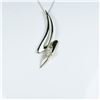 Image 1 : Dramatic Modern Style Marquise cut Diamond  Pendant featuring an approx. 0.70 carat  Diamond with G-