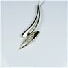 Image 2 : Dramatic Modern Style Marquise cut Diamond  Pendant featuring an approx. 0.70 carat  Diamond with G-